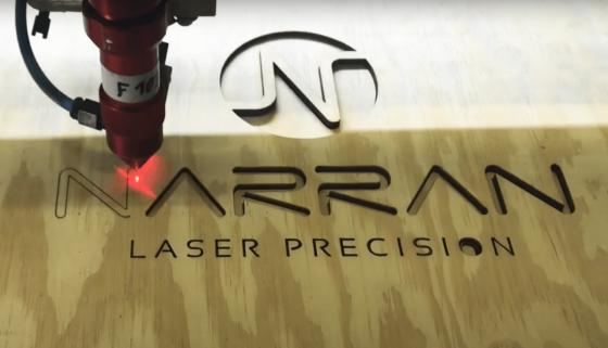 CO2 laser wood cutting
