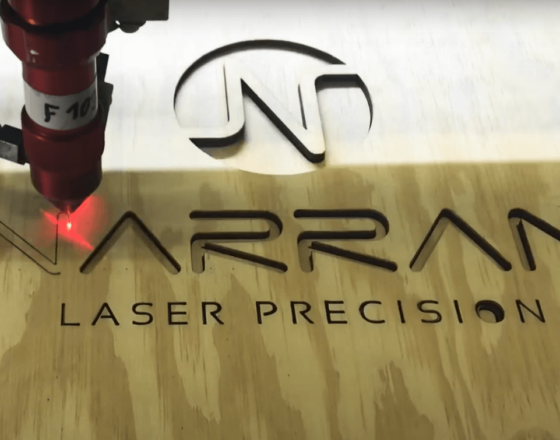CO2 laser wood cutting