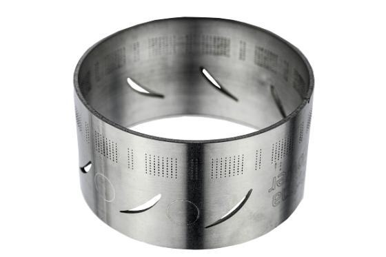 Round metal object laser cutting